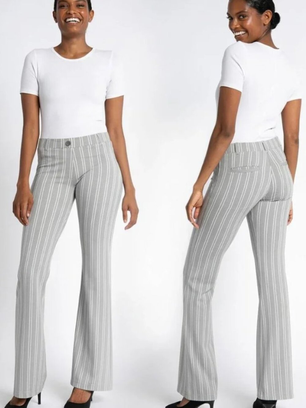 New Betabrand Linocut Bootcut Two Pocket Dress Pant Yoga Pants Large